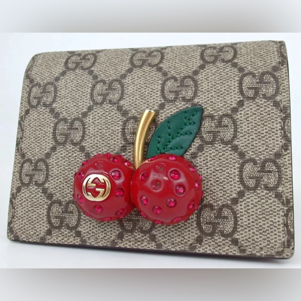 gucci supreme cherry wallet